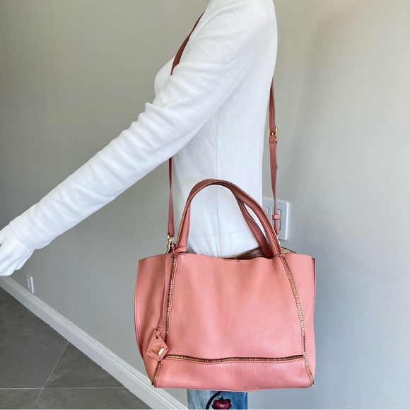 BOTKIER Soho Rossa Pebbled Leather Gold Signature Zip Small Shoulder Bag Tote - Picture 7 of 16